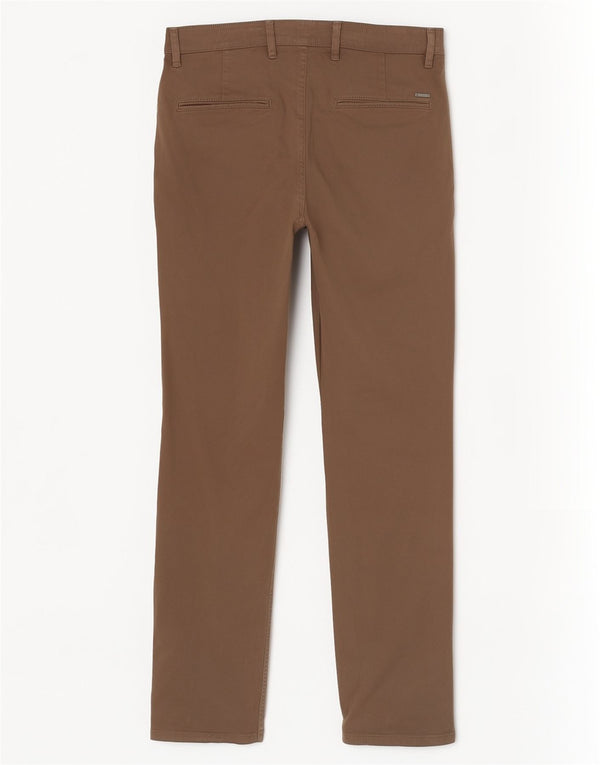 Hugo Boss Mens Slim Casual Trousers W31 L32 Brown Cotton