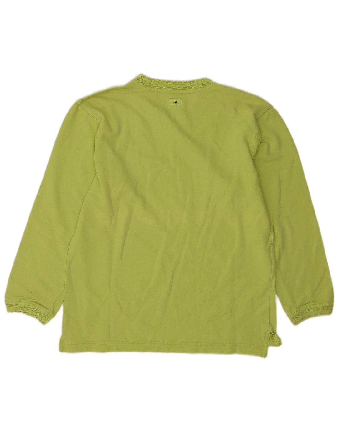 Adidas Womens Sweatshirt Jumper UK 12 Medium  Green Cotton