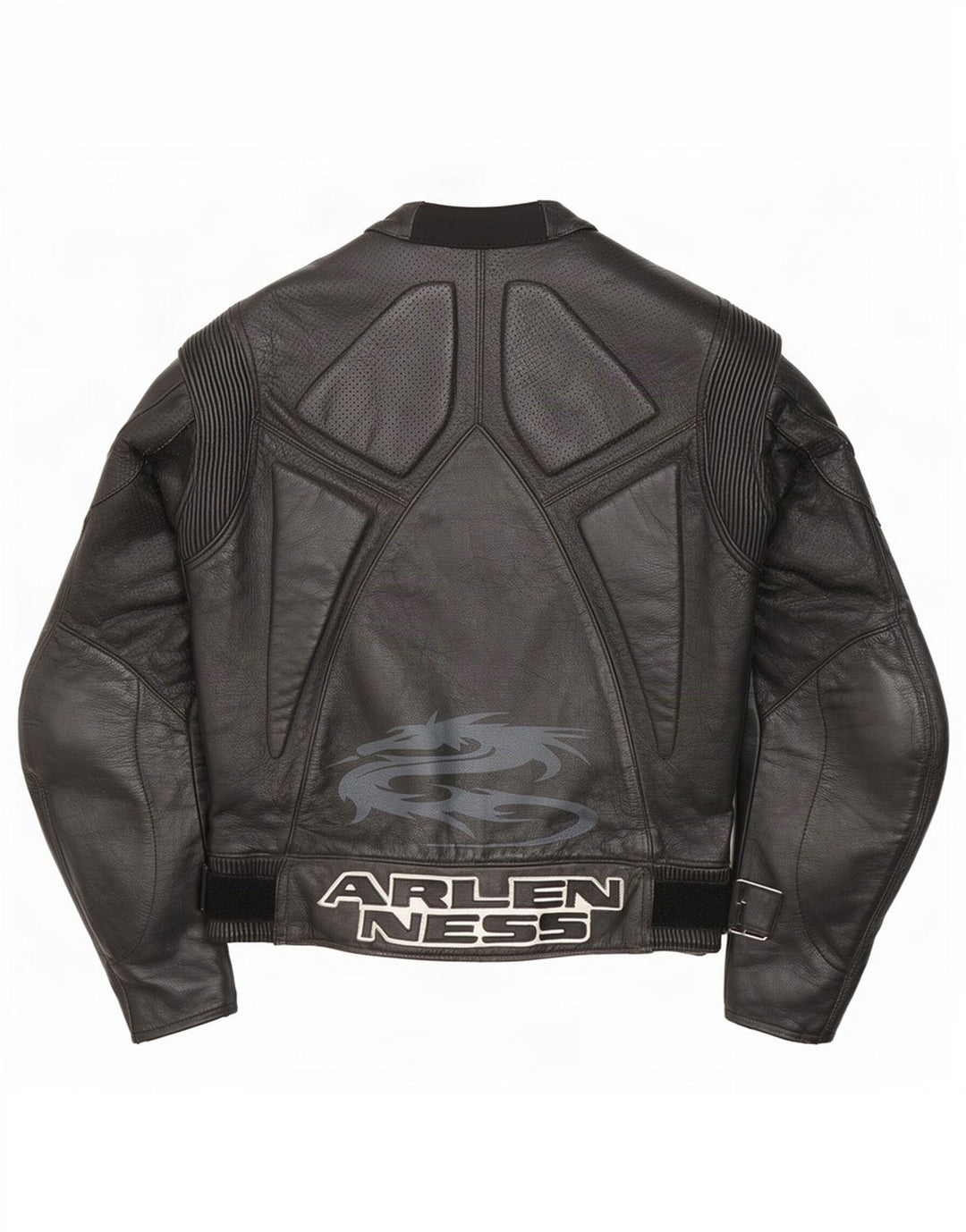Arlen Ness Womens Motorstyle Graphic Racer Jacket Size 42 Large Black
