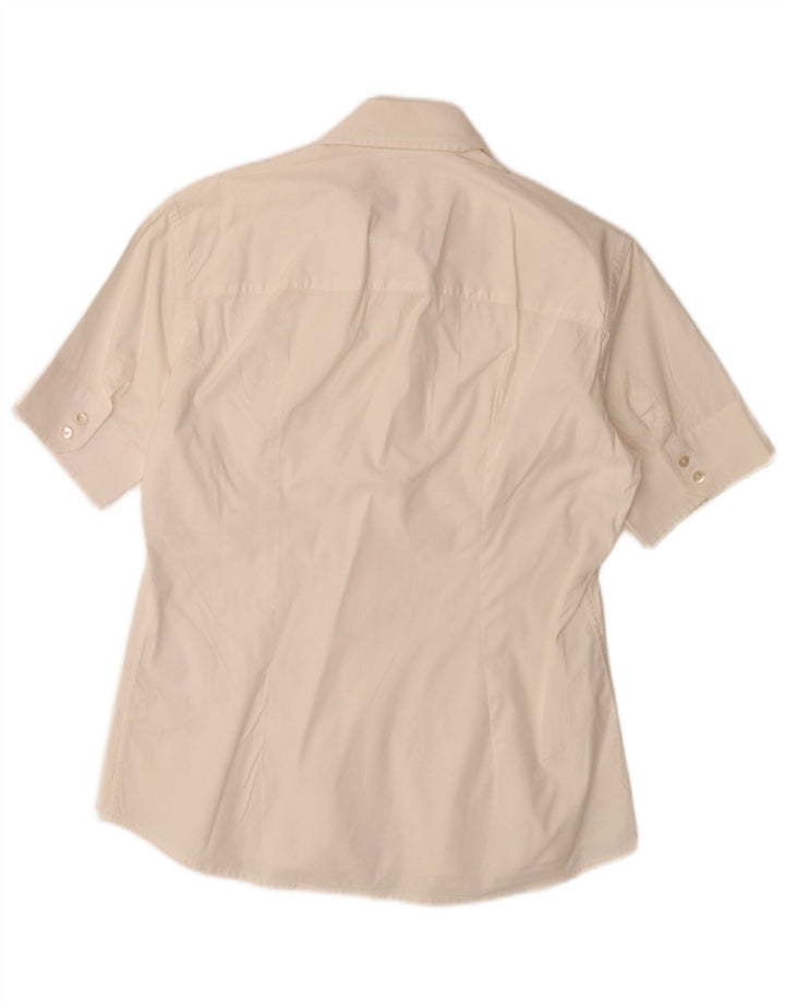Camicia a maniche corte da donna Daniele Alessandrini UK 14 Medium White