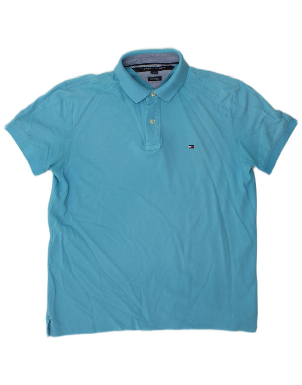 Tommy Hilfiger Herre Custom Fit Polo Shirt Medium Blue