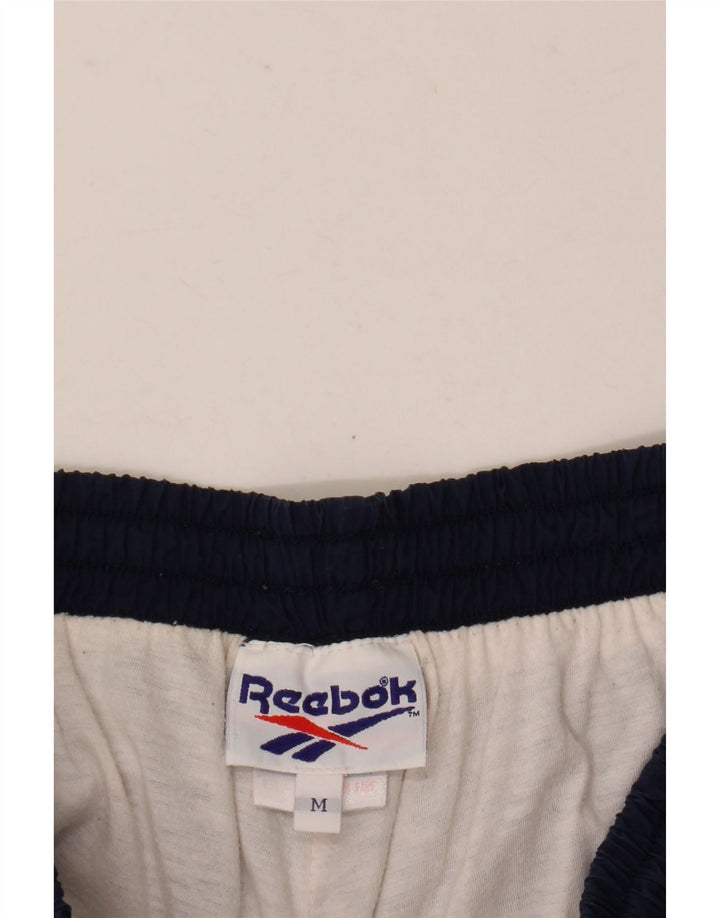 Reebok Mens Tracksuit Trousers Joggers Medium Navy Blue Nylon