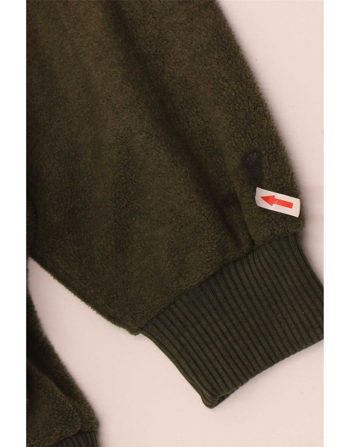 Maglione cardigan da uomo Wrangler in poliestere verde medio