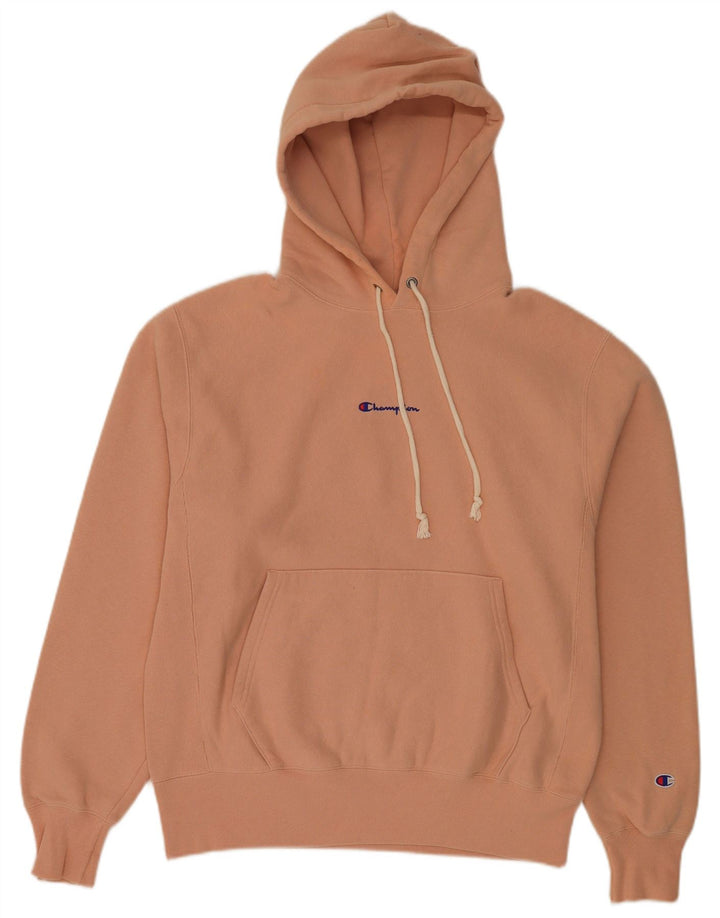 Felpa con cappuccio da uomo Champion in cotone rosa medio