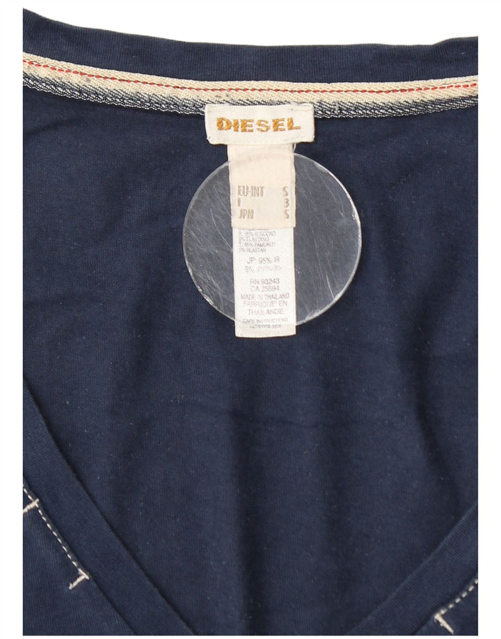 Diesel herre T-shirt top lille marineblå bomuld