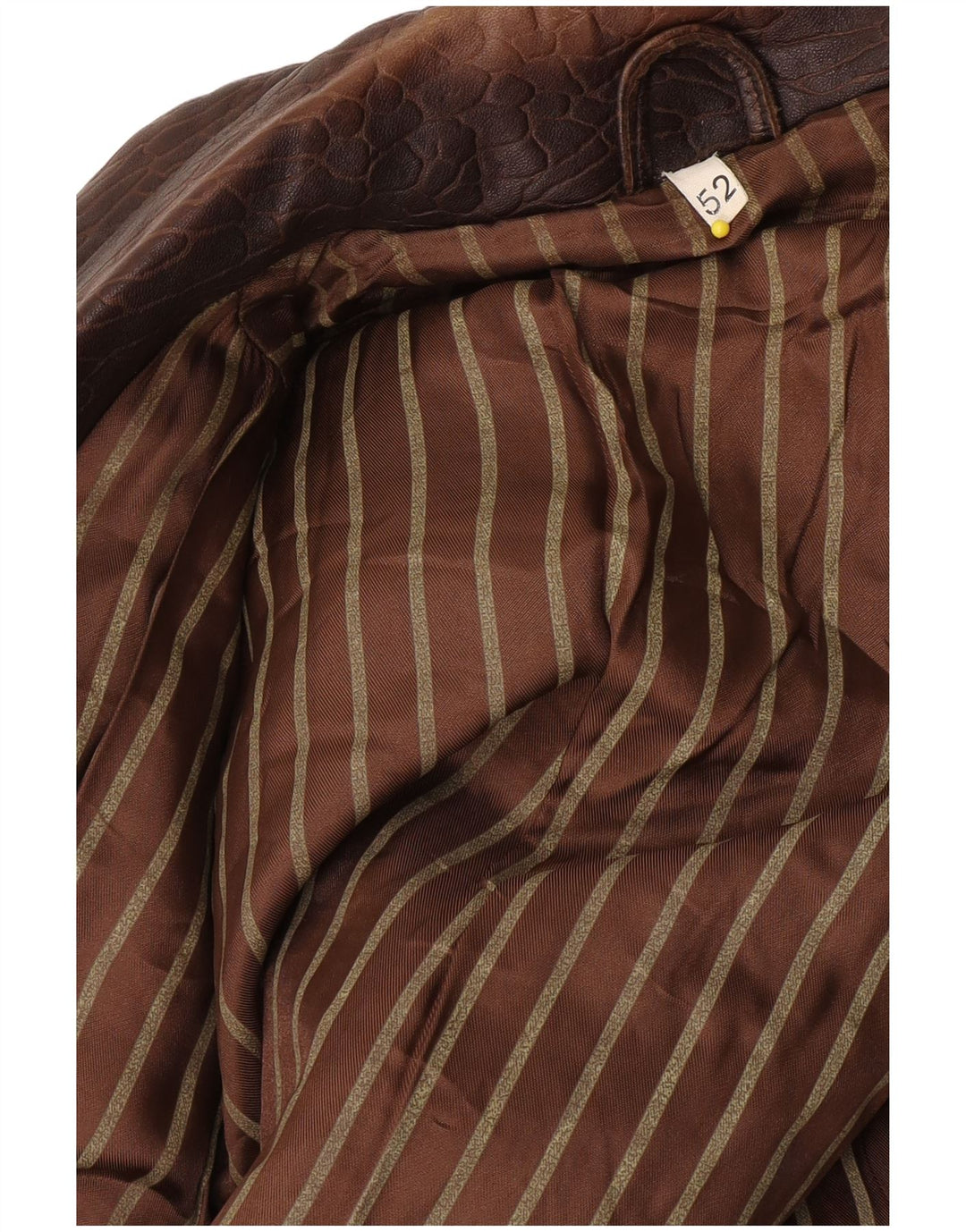 Vintage Mens Leather Jacket IT 52 XL Brown