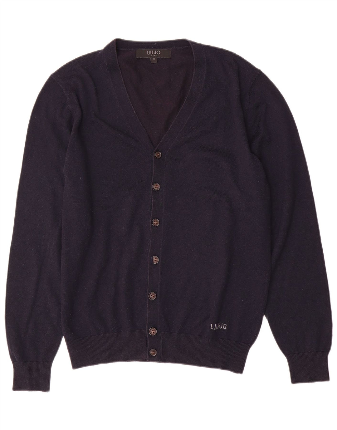 Liu Jo Mens Cardigan Sweater Medium Navy Blue