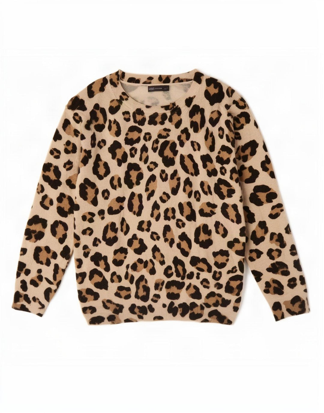 Maglione maglione con scollo a barca da donna Marks & Spencer UK 12 medio bianco sporco