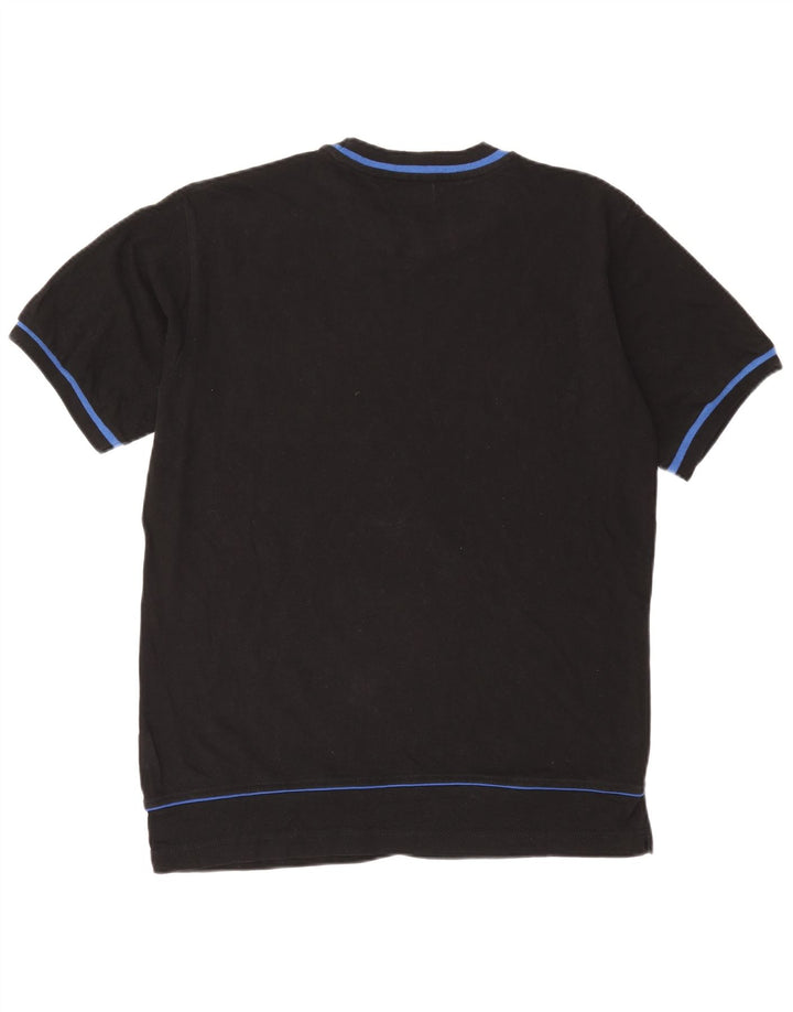 Kappa Mens T-Shirt Top Large Black Cotton