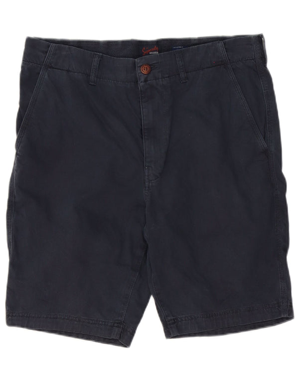 Superdry Mens Chino Shorts W32 Medium Navy Blue Cotton