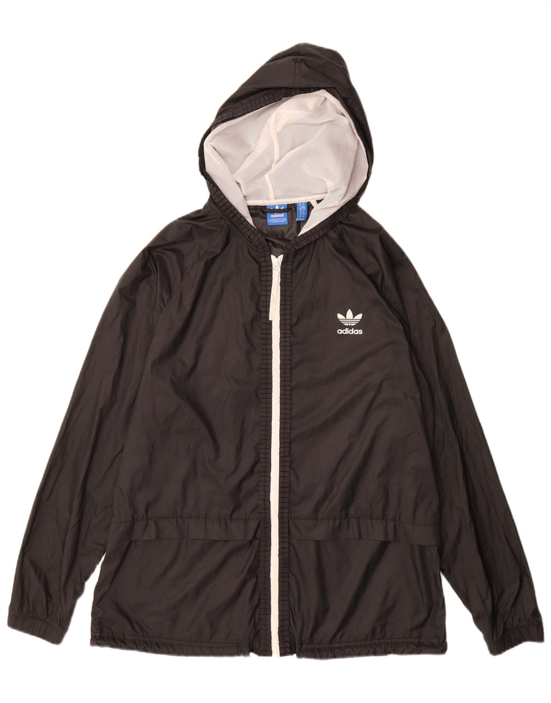 Adidas Regnjakke med hætte til kvinder UK 18 XL Sort Polyester