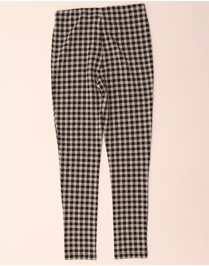 Zara Dame Skinny Casual Bukser Medium W28 L29 Sort Gingham Polyester