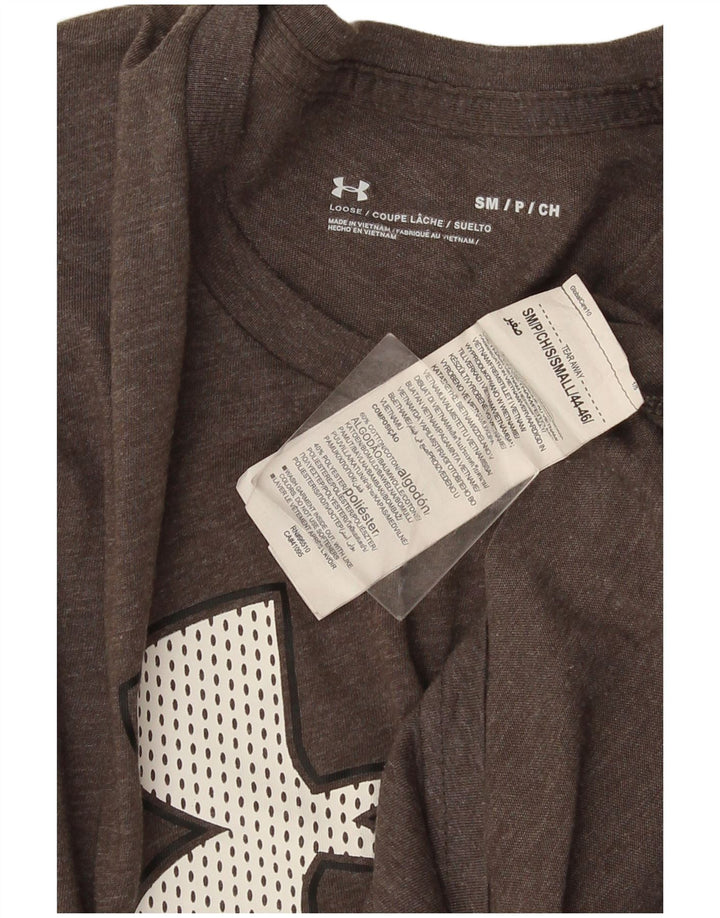 Under Armour Mens Graphic T-Shirt Top Small Grey Cotton