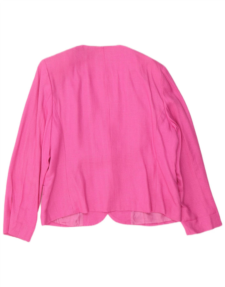 Женский пиджак на 2 пуговицах Luisa Spagnoli IT 48 XL Розовый ацетат