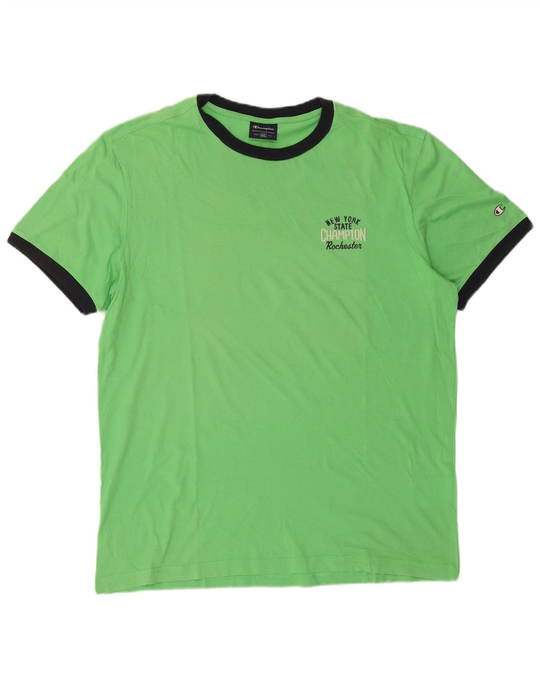 Champion Mens T-Shirt Top 2XL Green Cotton