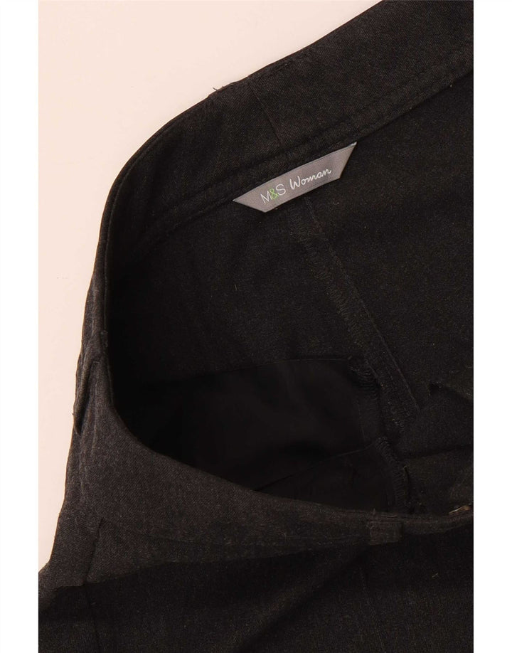 Marks & Spencer Womens Straight Casual Trousers W32 L29 Grey