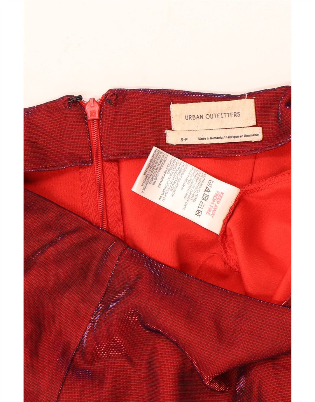 URBAN OUTFITTERS Womens Mini Skirt Small W28  Maroon Polyester
