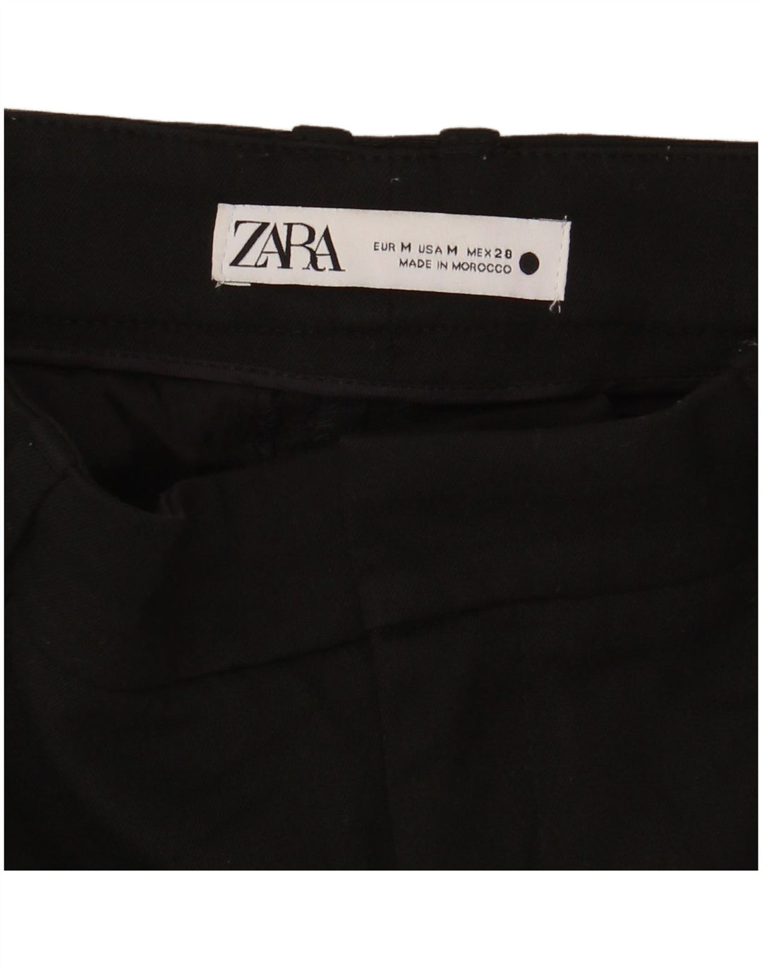 Zara Dame Slim Suit Bukser Medium W28 L30 Sort
