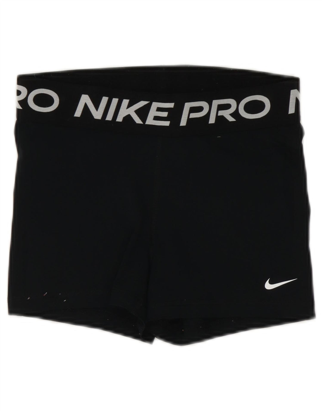 Nike Womens Dri Fit Graphic Sport Shorts UK 12 Medium Black Polyester