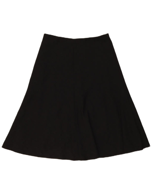 Gonna a trapezio a vita alta da donna Marks & Spencer UK 14 grande W29 a quadri neri