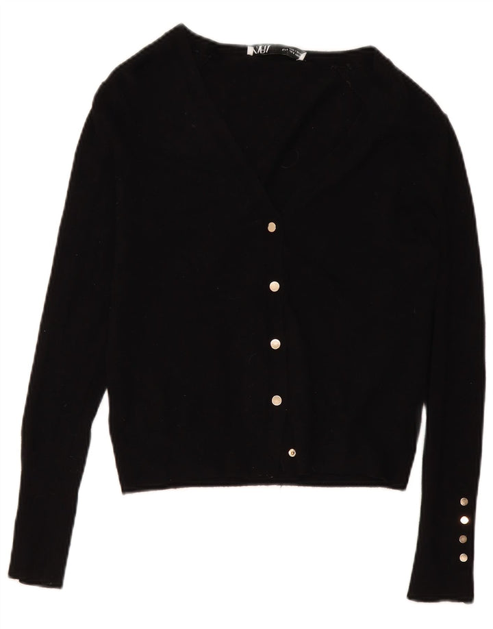 Zara Womens Cardigan Sweater UK 10 Small Black Viscose
