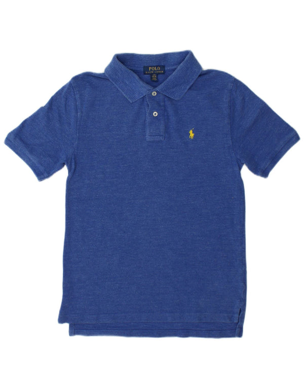 Polo Ralph Lauren Jungen-Poloshirt, 14–15 Jahre, groß, blaue Baumwolle