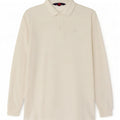 Kappa Mens Long Sleeve Polo Shirt Small White Cotton
