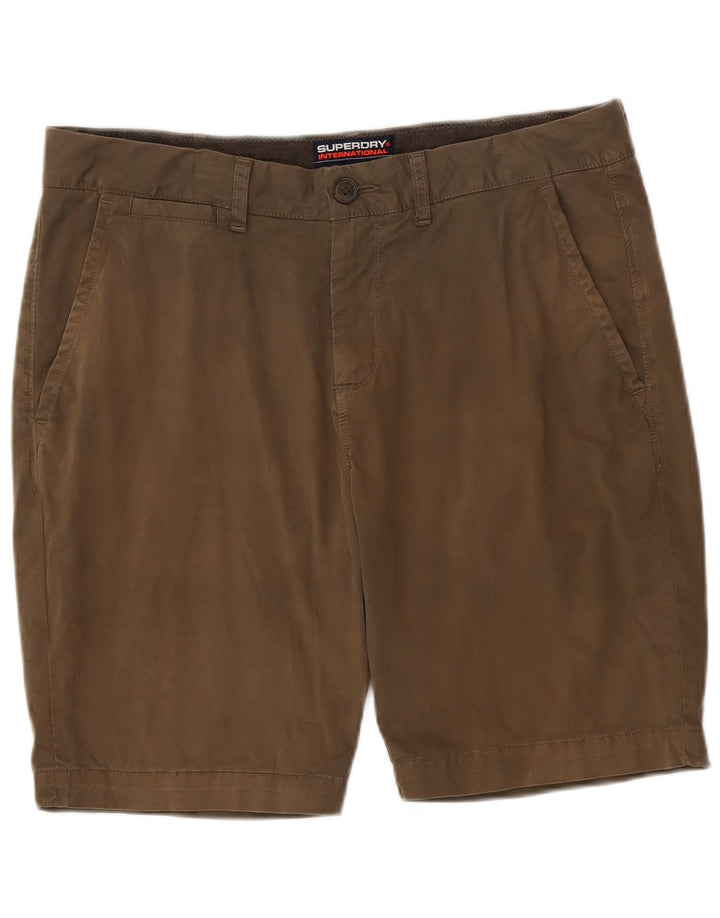 Superdry Mens Chino Shorts W36 Large Khaki Cotton