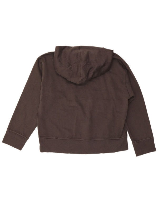 Zara Mujer Sudadera con Capucha Extragrande UK 10 Small Gris Algodón