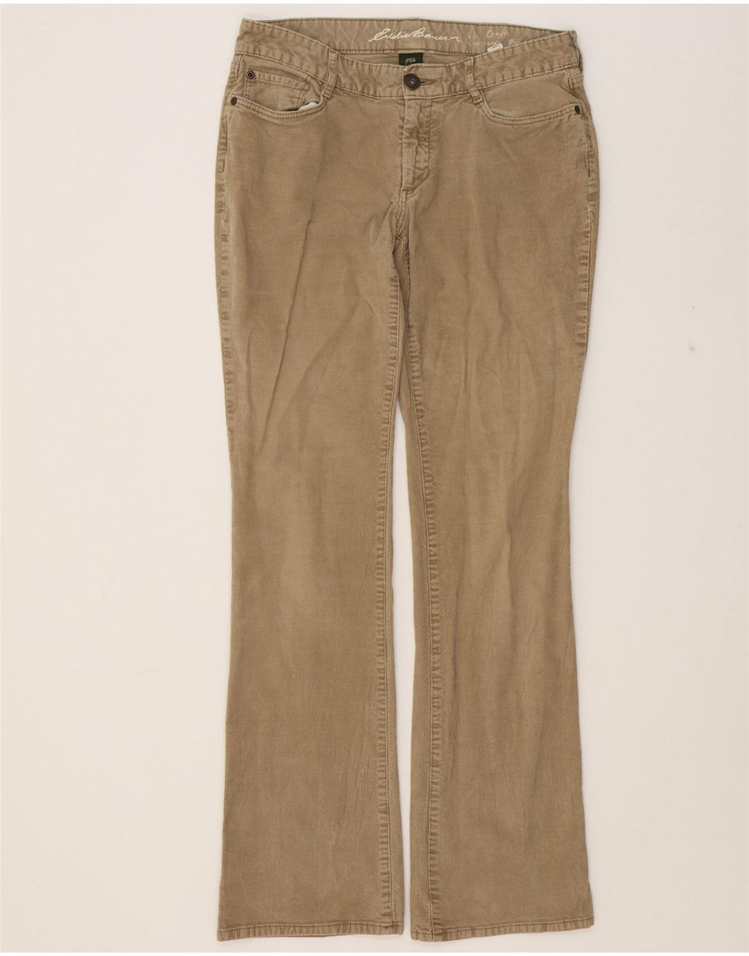 EDDIE BAUER Womens Bootcut Corduroy Trousers US 6 Medium W32 L31 Beige Vintage Eddie Bauer and Second-Hand Eddie Bauer from Messina Hembry 