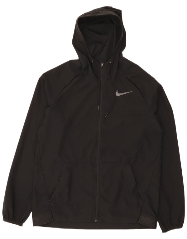 Nike Mens Dri Fit Graphic Hooded Tracksuit Top Jacket Medium Black