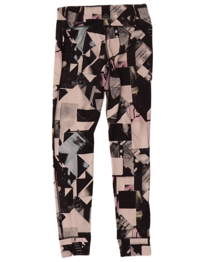 Reebok női leggings UK 8/10 kis tarka geometrikus poliészter