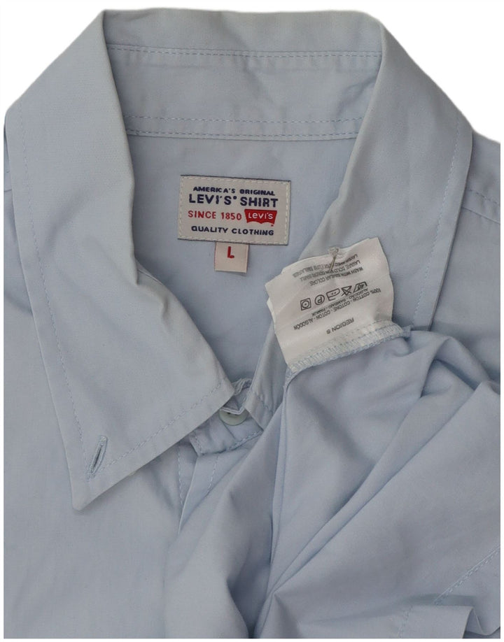 Camisa Levi's Hombre Manga Corta Algodón Azul Grande