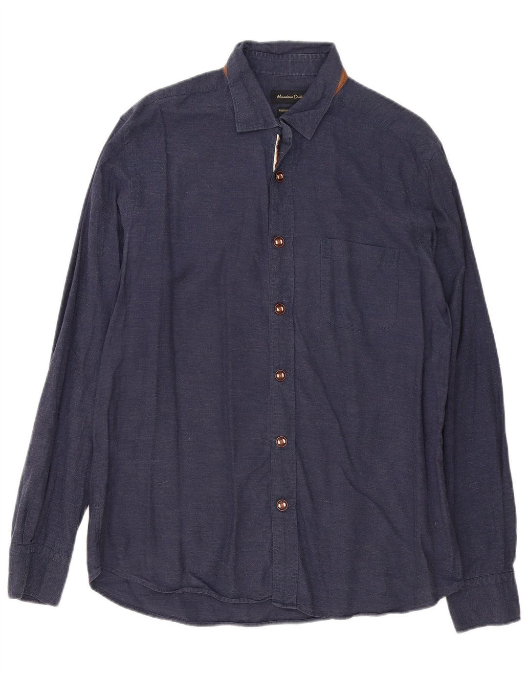 Massimo Dutti Herrenhemd, groß, Marineblau