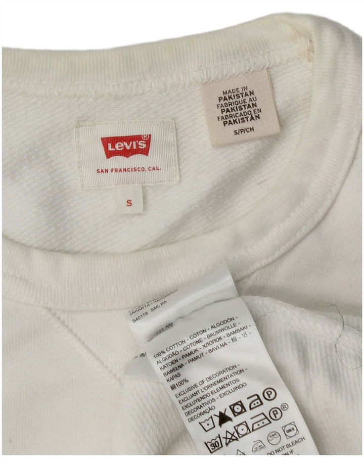 Мужской свитшот Levi's, маленький белый хлопковый джемпер