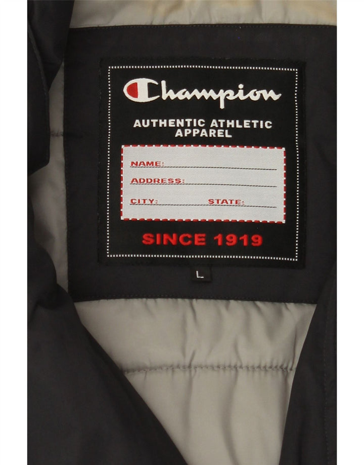 Мужская стеганая куртка CHAMPION UK 40, большая, черная, полиамид