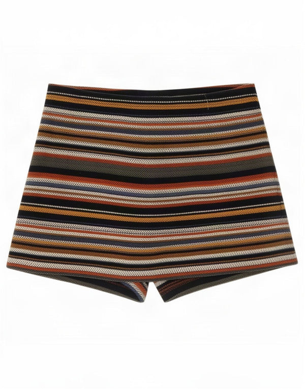 Zara Womens Trafaluc Skort Grande Listrado Multicolorido
