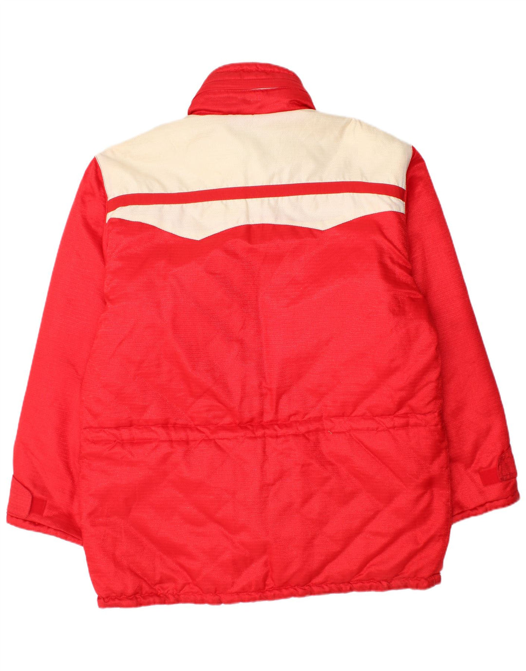 Vintage Mens Padded Coat UK 40 Large Red Colourblock