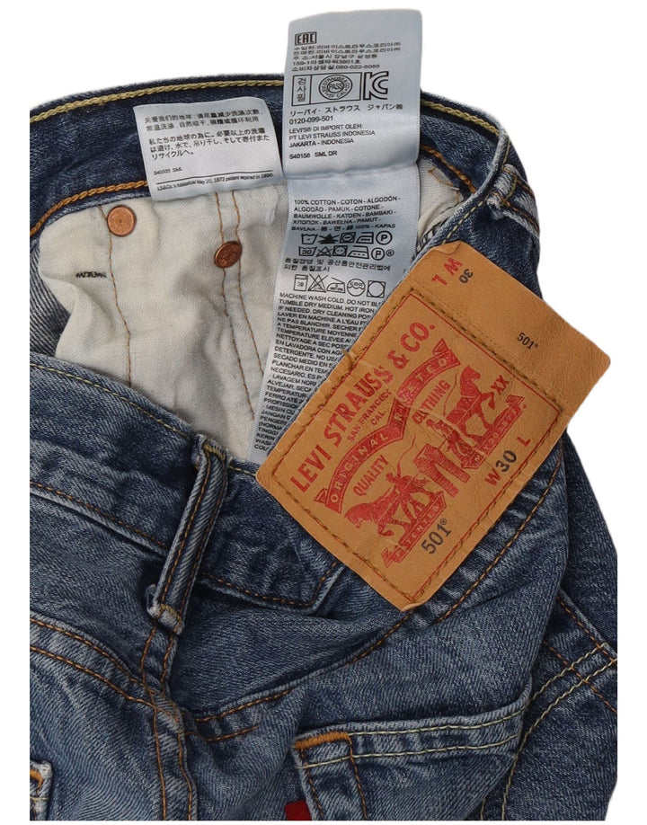 Levi's Herre 501 denimshorts W30 mellemblå bomuld