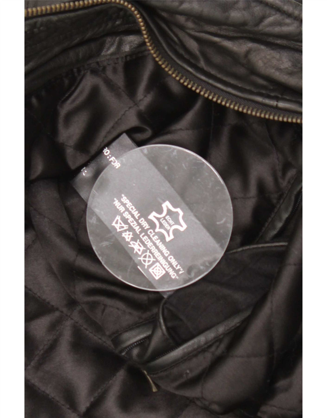 Chaqueta de cuero vintage para hombre IT 52 XL Negro