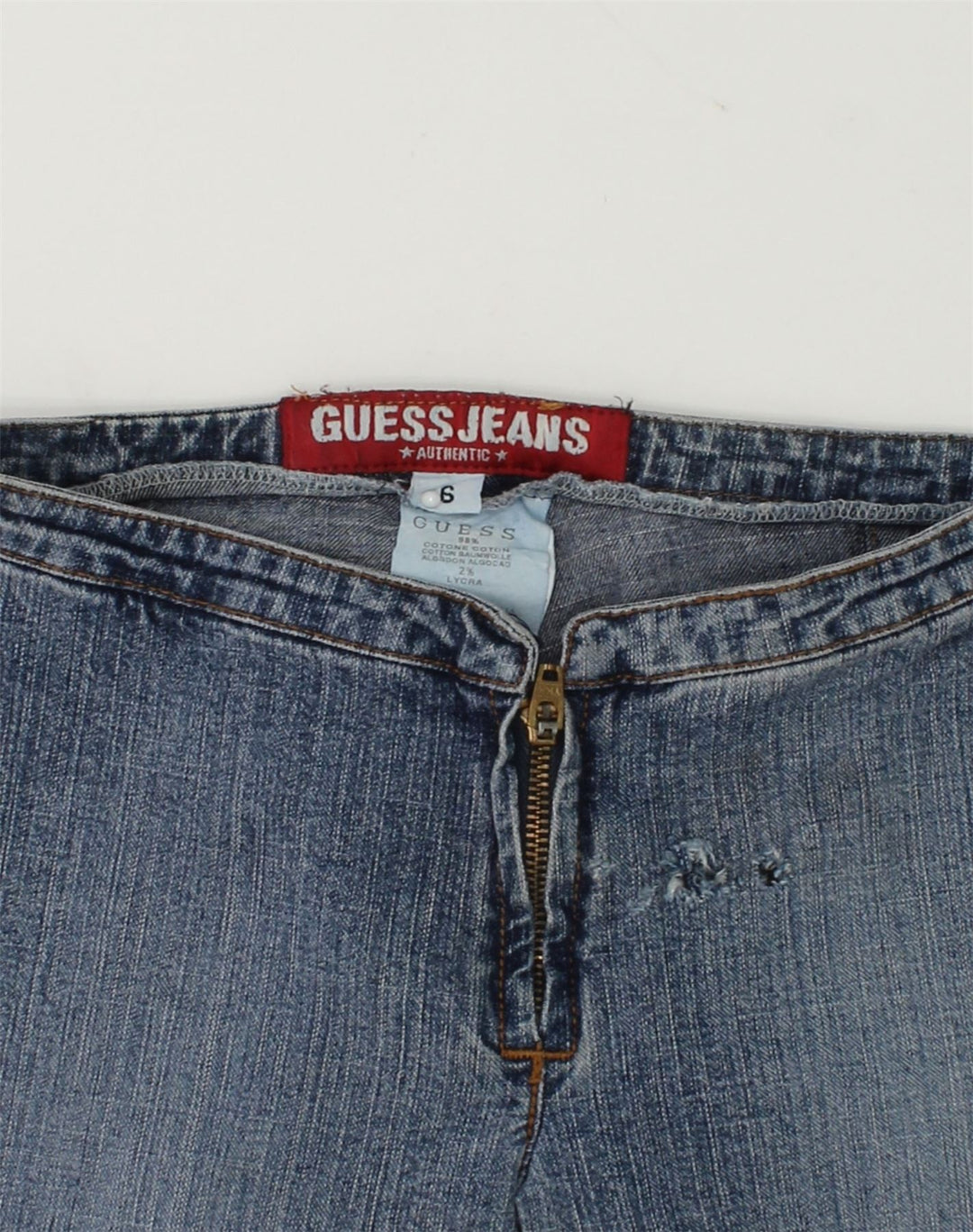GUESS Girls Capri Jeans 5-6 Years W20 L16  Blue Cotton | Vintage Guess | Thrift | Second-Hand Guess | Used Clothing | Messina Hembry 