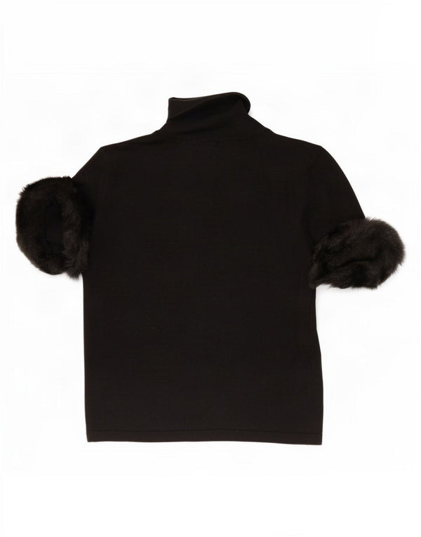 Camicetta corta da donna Benetton Top UK 10 piccola nera
