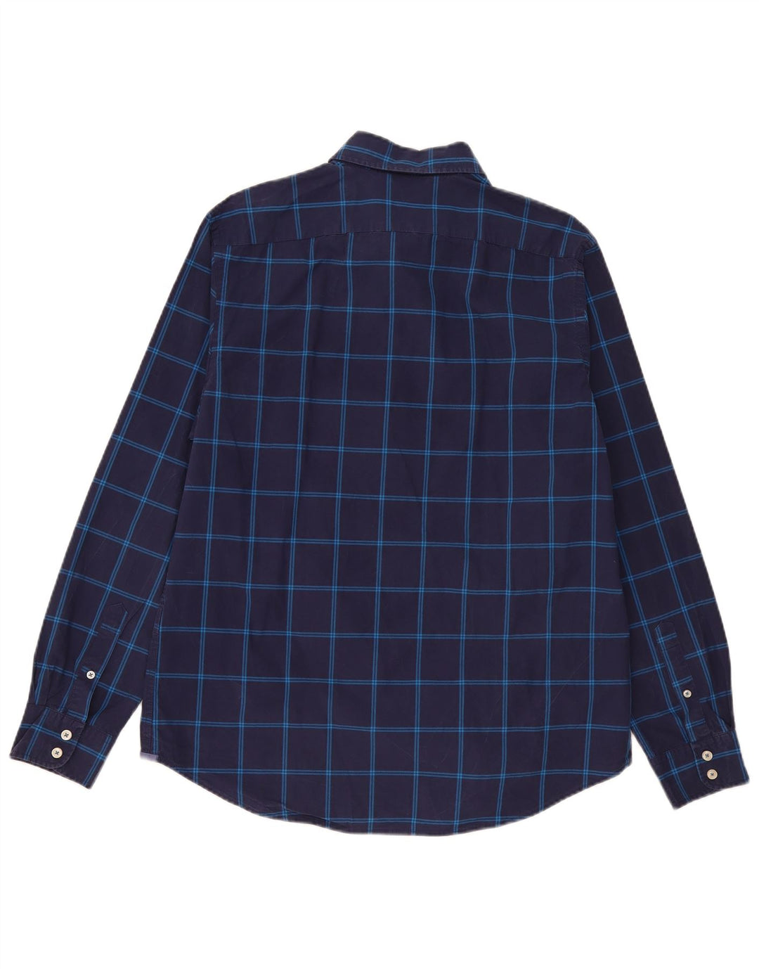 Camisa de hombre Boden de algodón a cuadros azul marino grande