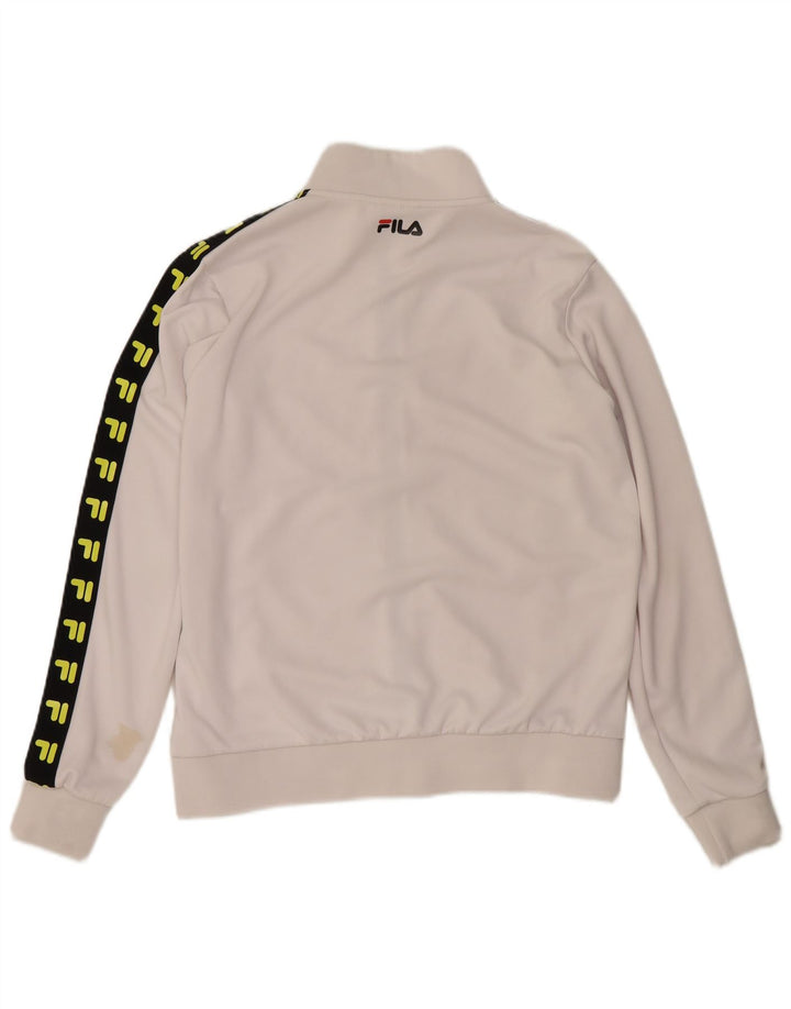Fila Мужской спортивный костюм с графическим рисунком, верхняя куртка, средний белый полиэстер с цветными блоками