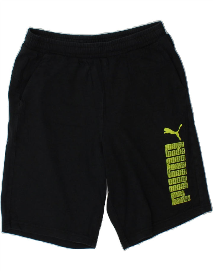 PUMA Boys Graphic Sport Shorts 13-14 Years  Black Vintage Puma and Second-Hand Puma from Messina Hembry 