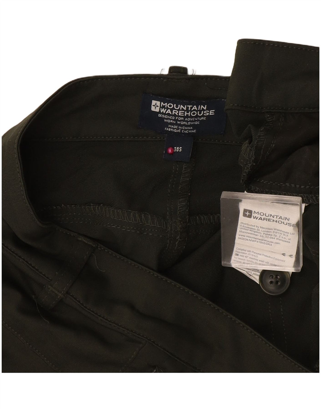 Mountain Warehouse Womens Slim Chino Trousers W38 L30 Green Polyester