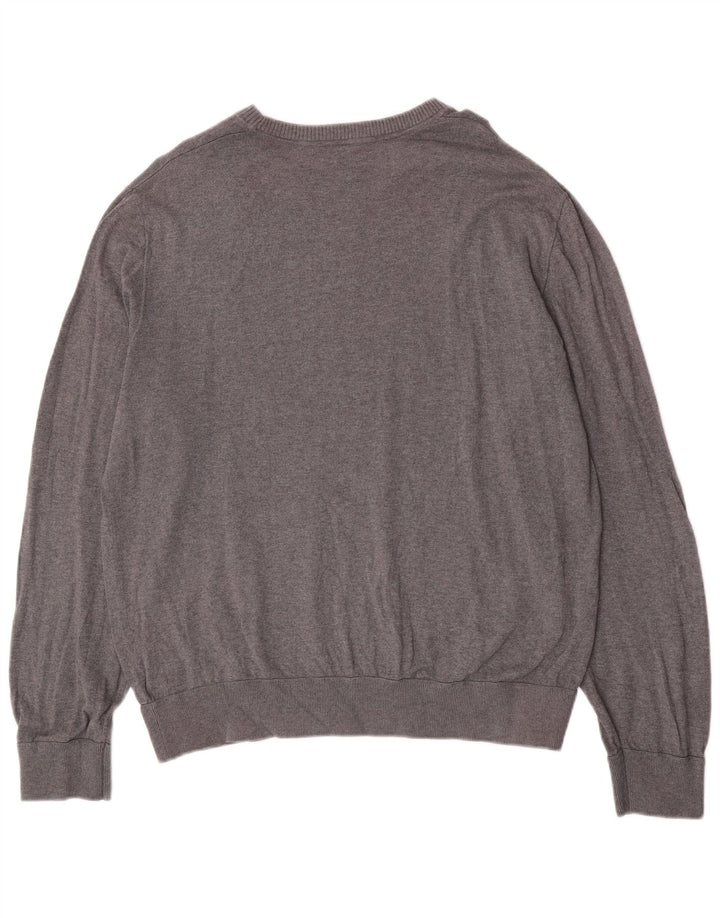 Gap Herre Jumper Sweater med rund hals XL Grå Bomuld