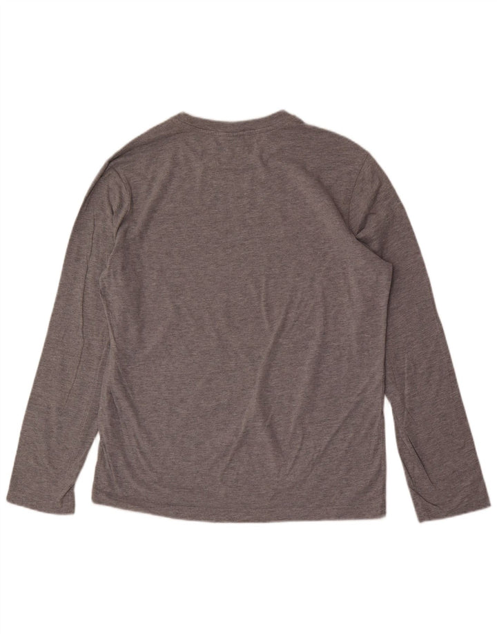 Top grafico da uomo Champion manica lunga grigio medio