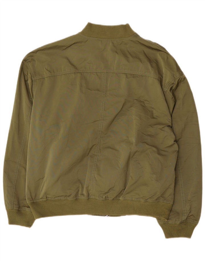 BENETTON Bomberjacke für Jungen, 13–14 Jahre, XL, grünes Polyester