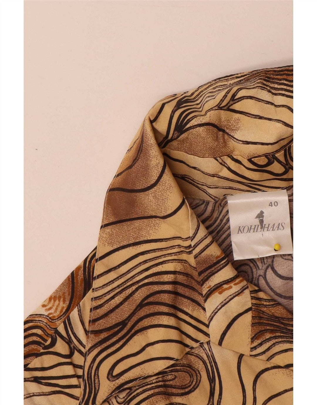 Kohlhaas Womens Shirt Blouse EU 40 Medium Brown Tie Dye Viscose